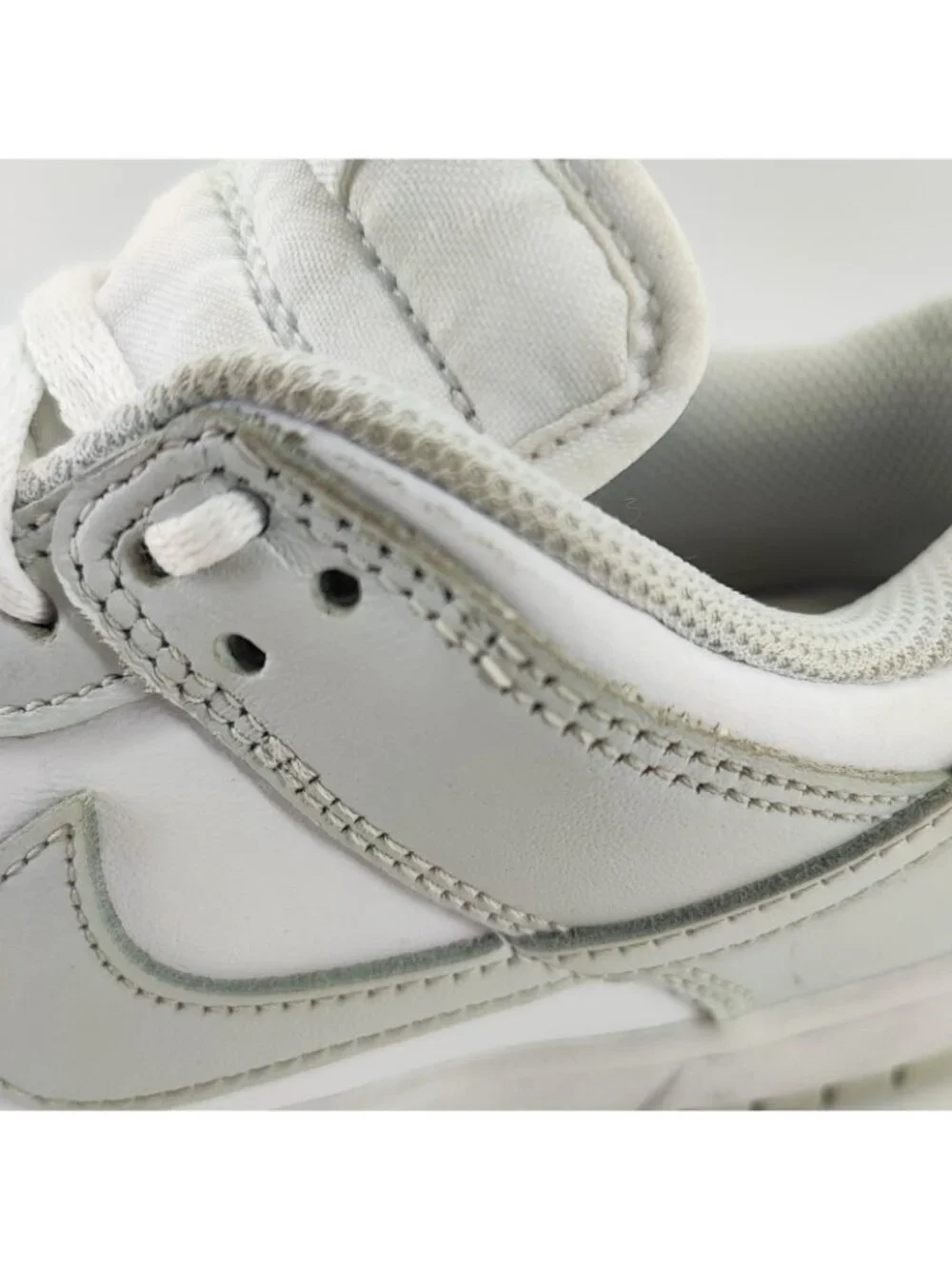 Nike Dunk Low Women's Size 8 Sneakers Leather Grey White DD1503-103